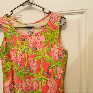 Lilly Pulitzer pink elephant Top size S.
